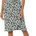 Amazon Essentials Women's Sleeveless Crossover Twist Neck Faux Wrap Dress (Dark Green Floral)