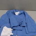 fun shack Flight Attendant Costume Women Blue, Retro Airline Stewardess Outfit with Hat & Gloves Size M
