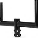 tonchean Bullhorn Bracket for Parking Lot Light 2-3/8" Bullhorn Mounting Bracket for 2 Lights Heavy Duty Steel Bullhead Tenon Adapter Round Pole for Street Lights Commercial Area Lighting