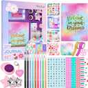 Gifts for 8 9 10 11 12 13 14 Year Old Girl - DIY Journal Kit for Girls,Toys for Ages 8-14 and Birthday Gifts for Girls,Fun, Cute Art & Crafts Kits,Scrapbook & Diary Supplies Toy Set