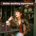 6 x Plastic Cigarette Case with Pull Down Off, Holds 20 Cigarettes (Fits 100mm 100S) (Brown)