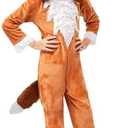 Spooktacular Creations Halloween Fox Costume Kids, Girls Fox Costume Jumpsuit for Child Toddler Halloween Dress Up Party (Small (5-7 yrs))