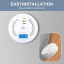 2PCS Carbon Monoxide detectors,co Detector,Carbon Monoxide Alarm, Detector Battery Powered with LCD Display, Carbon Monoxide Detector