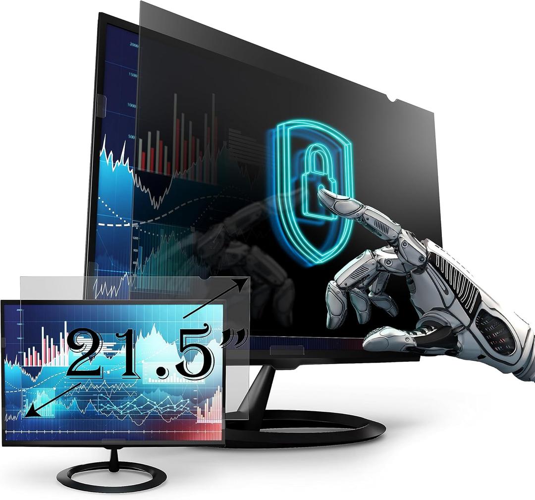 Privacy Screen Filter for 21.5 Inches (Screen Measured Diagonally) Desktop Computer Widescreen Monitor, Screen Filter Size Is 18.7" Width x 10.5" Height
