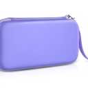 ivoler Carrying Case for Nintendo Switch and NEW Switch OLED Model(2021),Portable Hard Shell Pouch Carrying Travel Game Bag for Switch Accessories Holds 10 Game Cartridge (Purple)