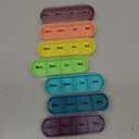 Weekly Pill Organizer, 1 Dispenser, 7 Stackable Compartments Four Times-a-Day - Morning, Noon, Evening, and Bedtime, Black