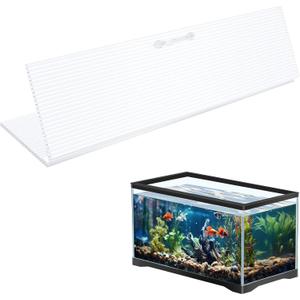 Sieral Aquarium Canopy Set Polycarbonate Greenhouse Panels 15.37 x 7.63 x 0.12 Inch for 5/10 Gallon Fish Tank Without Center Brace Aquariums Cover Fish Tank Lid, Clear
