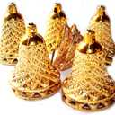 NANNUDECO Plastic Bells for Home Decor Ornaments Christmas Decor Hanging Bell for Craft 2.5 inch (12)