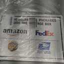 SmartSign 10 x 14 inch Please Deliver All Packages Inside The Storage Box Metal Sign with Delivery Logos, 40 mil Laminated Rustproof Aluminum, Multicolor, Made in USA