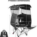 Nice C 4-Position Reclining Canopy Camping Chair with Footrest (1 Pack)