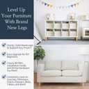Airy Abode Premium Ash Wood Square Furniture Legs (Full Install Kit) - Pick Your Size and Color