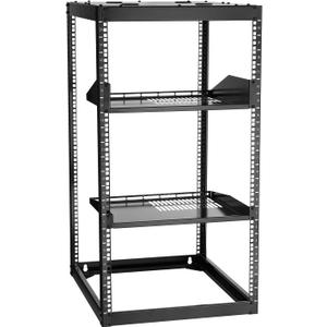 VEVOR 20U Server Rack, Open Frame Network Rack,4-Post Floor Standing or Wall Mounted, Includes 2PCS Vented 1U Rack Shelves & Mounting Hardware, Computer Wall Rack for 19" IT/AV Equipment