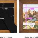 Renditions Gallery 3.5x5 inch Picture Frame Modern Style Wood Pattern and High Definition Glass Ready for Wall and Tabletop Photo Display, Walnut Frame