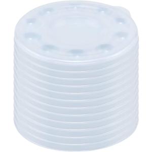 Creative Mark 10-Well Round Plastic Paint Palette with Lid - Pack of 12, Durable, Reusable, Solvent-Resistant, with Oversized Paint Wells Mixing and Color Theory - 7.4ml (0.25oz) Per Well