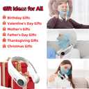 Kinhowly Portable Neck Fan, Hands Free Personal Wearable Bladeless Fan,6000mAh USB Rechargeable,360 Cooling, LED Display,4-Speeds,Birthday Gifts for Men Women Dad Mom, Mothers Day Gifts (White)