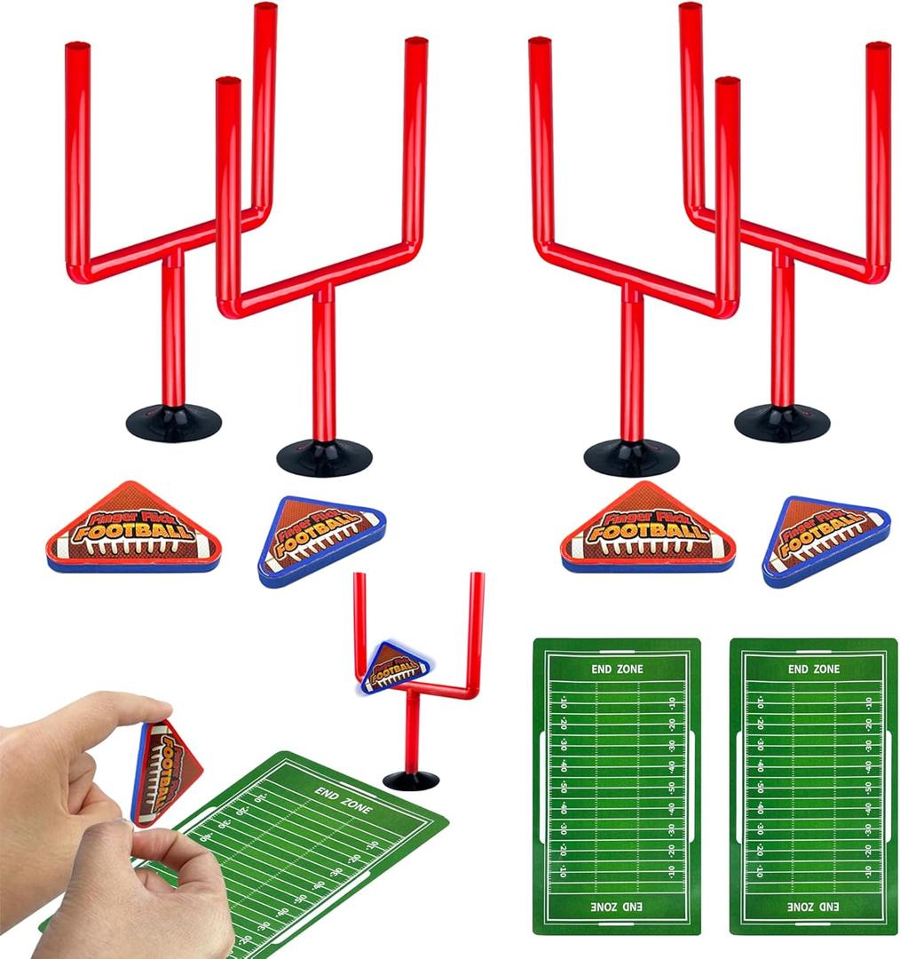 10 PCS Colors Mini Flick Football Games Mini Table Top Sports Games (Red)