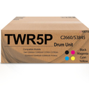 TWR5P C/M/Y/K Imaging Drum Cartridge Replacement for C2660 S3845 S3840 331-8434 Drum Unit Compatible for Dell C2660dn C2665dnf C3760n C3760dn C3765dnf S3840cdn S3845cdn Printer