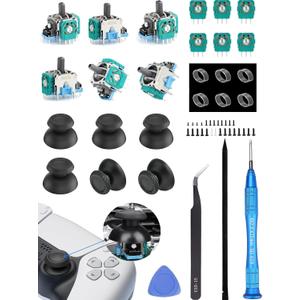 Ps5 Joystick Replacement for Sony PlayStation 5 Ps5 Controller Repair Kit for Ps5 Analog Stick Replacement 3D Sensor Module Joystick for Dual sense Ps5 Controller joystick Replacement Accessory (6Pack)