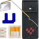 Take A Look Active Original Activity Mirror for Sunglasses, Bike Helmets, Visors for Cycling and Outdoor Activities with Helmet Adapter and Carry Case (Single, Silver Blue Grey Bundle)