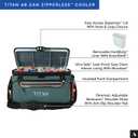 Titan by Arctic Zone Zipperless Soft Sided Cooler with HardBody Liner and SmartShelf, Insulated Bag with Shoulder Strap and Bottle Opener for Beach, Picnic, and Travel, 48 Can Capacity, Jungle Hunt