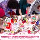 7 x Tenceur 28 Pcs Valentine Pre Printed Coloring Cards 5 x 7 Inch Pre Painting Card Classroom Valentine Exchange Gifts Prizes Party Favors Supplies(Vintage Style)