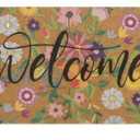 Spring Welcome Door-Mats Floral Coir Doormats - 30"x17"Non Slip Large Indoor Colorful Welcome Doormat for Entryway Outside Yard Home Decoration