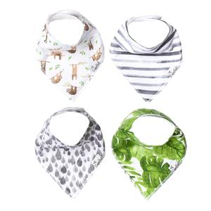 Copper Pearl 4 Pack Soft Cotton Baby Bibs for Drooling and Teething, Absorbent Drool Bibs for Baby Girl and Boy, Adjustable to Fit Newborns to Toddlers, Tons of Styles (Noah)