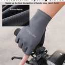 Fingerless UV Protection Gloves - Men & Women's Fishing, Driving, Sailing, Kayak, Paddling & Rowing Gloves (X-Large, Black)