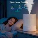 MEGAWISE 3.5L Cool Mist Humidifier Ultra-Quiet Ultrasonic Vaporizer with Top-Fill Design, Essential Oil Diffuser, 7-Color Night Light & Auto Shut-Off, White