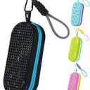 Swim Goggle Case For Swimming Goggles, Silicone Protective Cases with Drain Hole for Goggles (Black)