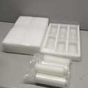 Set of 12 White Pillar Candles with Clear Glass Hurricane Holders- Elegant Cylinder Candle Vases for Weddings, Parties, Centerpieces, Home & Office Decor (White, 12 Set)