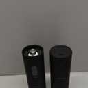 LARS NYSØM Electric Salt and Pepper Grinder Set, USB Rechargeable, Automatic Salt and Pepper Mills, Spice Shakers Refillable with LED Light, Adjustable Coarseness, Ceramic Grinder (Carbon Black)