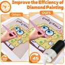 Electric Vacuum Diamond Art Painting Pen with Adjustable Suction, Diamond Art Kits for Adults, Epainter Diamond Painting Pen Without Wax, Diamond Art Accessories Tool with Storage Trays(Pink)