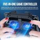 Mobile Game Controller with 4000mAh Power Bank & Cooling Fan, L1R1 Triggers Joystick for PUBG/Call of Duty/Fortnite, Gaming Grip Gamepad for 4.7-7" Android iOS Phone