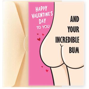 3 x POMELION Valentines Day Card for Her Wife from Husband - Funny Anniversary Card Gifts for Wife, Girlfriend - Sexy Gifts For Lover, Couple - Valentine's Card