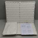 Laundry Hamper with Lid, 112 L Handwoven Rattan Wicker Laundry Basket, 2 Removable Liner Bags Metal Heightened Feet, 6 Mesh Bags, 2 Section Large Clothes Hamper for Bathroom Bedroom, White