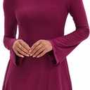 Topcloset Women's Fall Long Sleeve Mini Dress Boat Neck Going Out Cocktail Bell Sleeve Dresses Date Night Outfits (S)