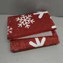 3 x 5 Christmas Area Rug Xmas Snowflake Washable Non Slip Rug, Red White Xmas Winter Doormat Holiday Decor Carpet for Living Room Bedroom Dining Room Kitchen Bathroom Hallway