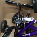 BlessReach Steerable Knee Walker Deluxe Medical Scooter for Foot Injuries Compact Crutches, with Dual Rear on-Wheel Brake and Shock Absorption Under The Knee pad（Purple）