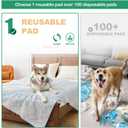 Qeils Pee Pads Reusable Washable Puppy Pads- 2 Pack 30"x34" Heavy Absorbent Protective Pads Leakproof Dog Training Pads, Non-Slip Potty Incontinence Pads for Bed, Floor, Couch, Carpet, Kennel, Crate