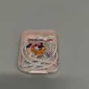 QearFun Tomato Cat Earbuds for Kids, Kawaii Wired Half in-Ear Headphones with Mic & Hard Case, Cute Foodie Kitty 3.5mm Jack Earphones for School Girls Teens (Pink)