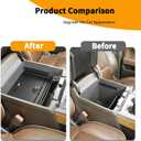Center Console Armrest Locking Storage Safe Box Armrest Organizer Gun Safe Box with Password Compatible with Chevrolet Silverado Sierra GMC 2014-2018, Interior Accessories