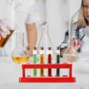 Hemobllo Test Tube Rack Holder with 6 Holes Plastic Tube Stand for School Science Labs Teaching Aids Portable Lightweight 6.29X1.96X1.96 Inch