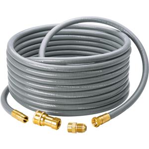 40 Feet 1/2 inch ID Natural Gas Grill Hose with Quick Connect Fittings, Natural Gas Line for Grill, Pizza Oven, Heater and More Low Pressure Appliance