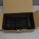 HapiRm Sponge Holder for Kitchen Sink - Self-draining Sink Caddy with Smiley Face and Brush Holder, Stainless Steel Kitchen Organizer for Countertop - Black