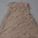 Wenrine Women's Sexy Strapless Mini Dress Summer Bodycon Sleeveless Mesh Ruffle Casual Tube Top Club Party Dresses (Beige, S)