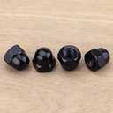 M10-1.5 Hex Head Acorn Cap Nuts, 304 Stainless Steel 18-8 Hexagon Head Acorn Dome Cap Nuts, Black Oxide Finish, Hex Drive, 20 PCS