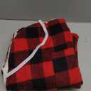 Malier Classic Plaid Fleece Dog Coat Jacket with Pocket, Windproof Warm Dog Coat Vest Winter Pet Clothes Apparel for Small Medium Large Dogs (Red, XX-Large)