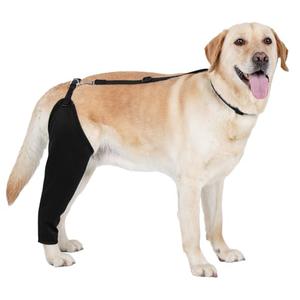 BARKLESS Single Dog Rear Leg Sleeve to Stop Licking, Breathable Male Female Dog Recovery Suit for Post Surgery, Comfortable Back Leg Sleeve for Wound Healing, Protective Cone Collar Alternative, XL
