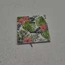 Tropical Plant Green Palm 2 Gang Light Switch Plate Decorative Double Toggle Wall Plate Banana Leaves Pink Flower Rainfores Jungle Botanical Receptacle Switchplate Decorate Home Living Room Bedroom